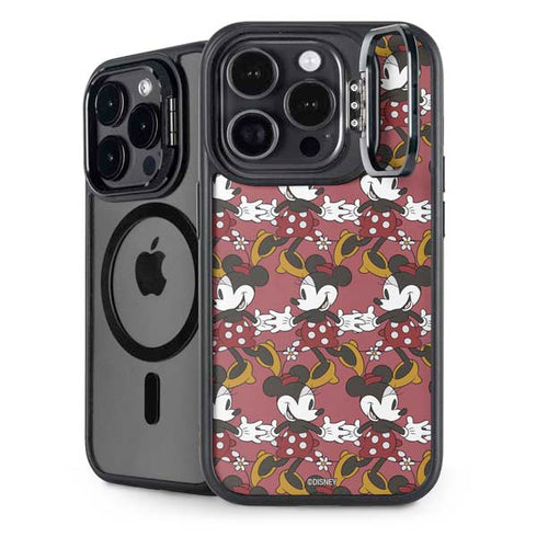 Disney Minnie Mouse Dancing Pattern iPhone 16 Pro Kickstand Case
